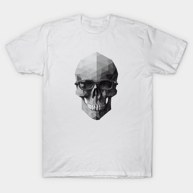 Polygonal skull with glasses T-Shirt by stkUA